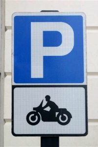 motorcycle parking sign