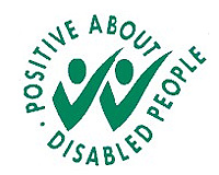 Two ticks positive about disabled people logo