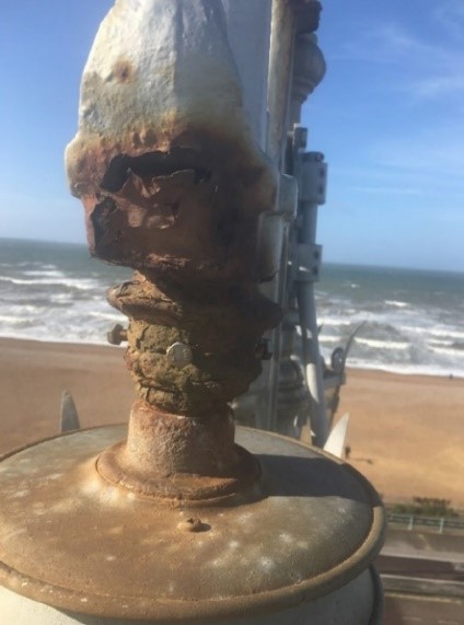 "Damaged seafront lantern"