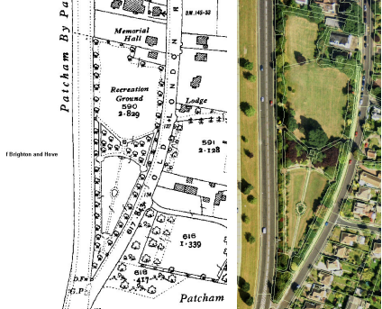 Image and map of Patcham Peace Gardens