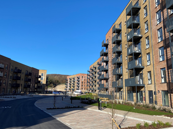 A view of the new Homes for Brighton & Hove development in Denman Place, Coldean