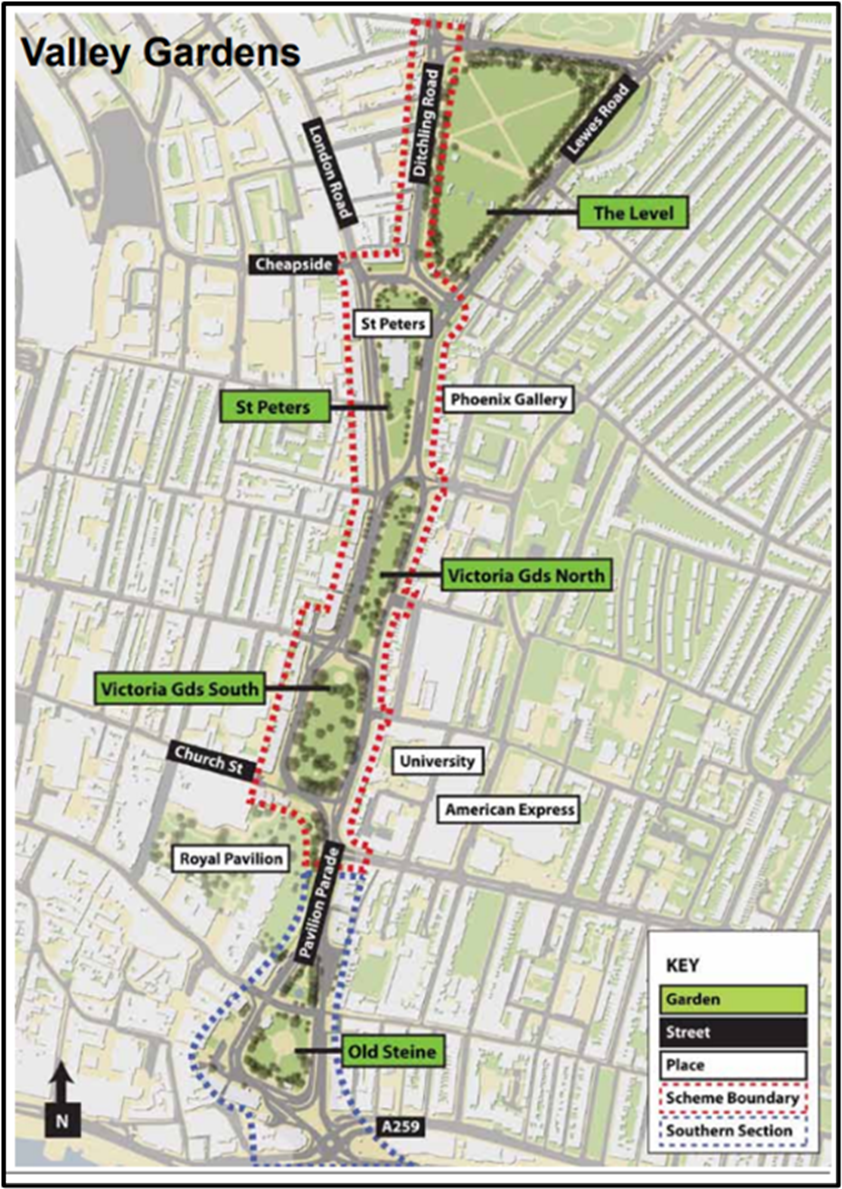 Map of Valley Gardens development