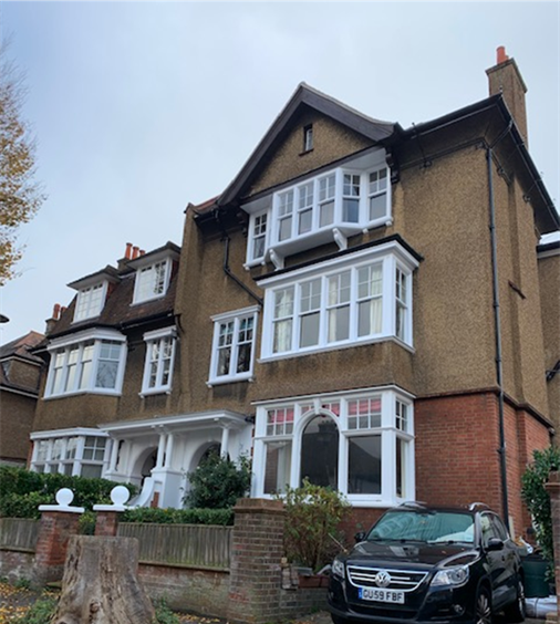 Semi-detached houses with number 4 in the foreground.