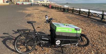 eCargo bike on Brigton seafront