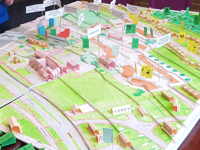 The 'planning for real' map of the Moulsecoomb area