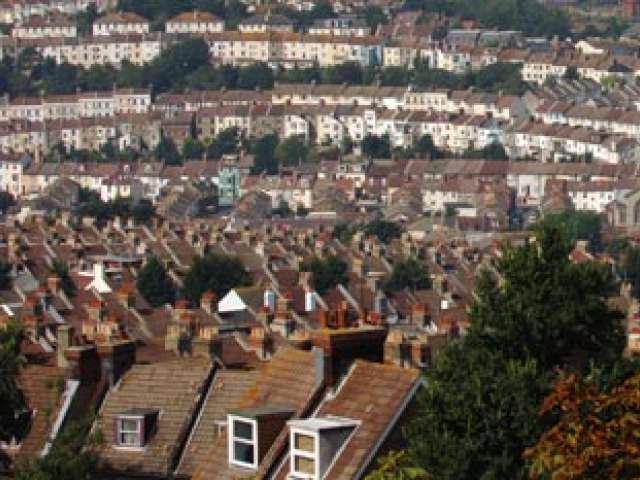 Panoramic view of housing in the city