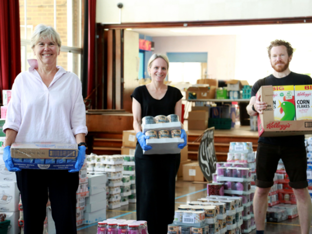 Councillor Pissaridou with Food Hub volunteers