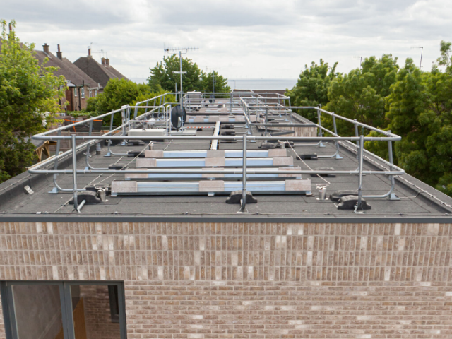 Solar panels on new homes in Buckley Close