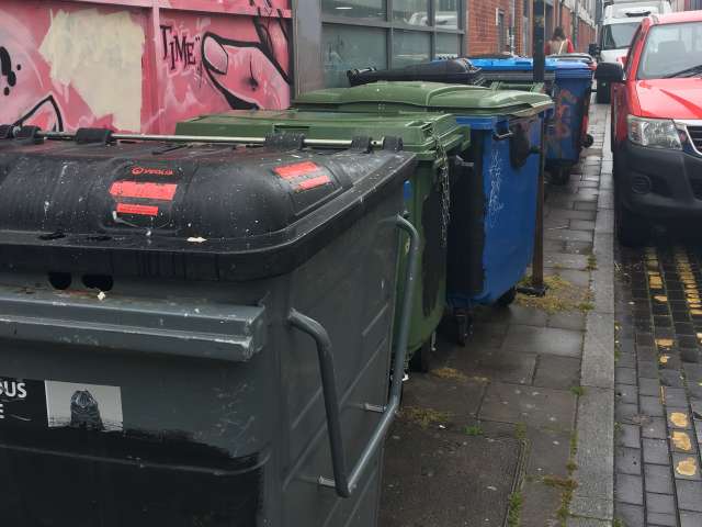 image of trade bins on the highway