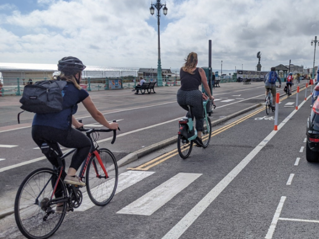 Picture of a cycle lane