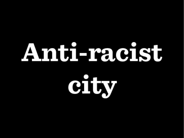 Anti-racist city graphic