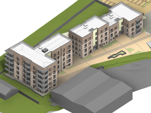 Architect's illustration of the new council homes being developed in Victoria Road, Portslade