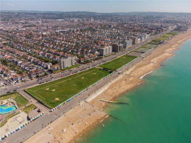 Aerial photograph of Hove seafront