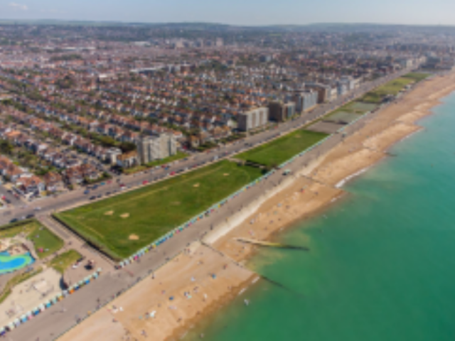 aerial view of western seafront, Hove