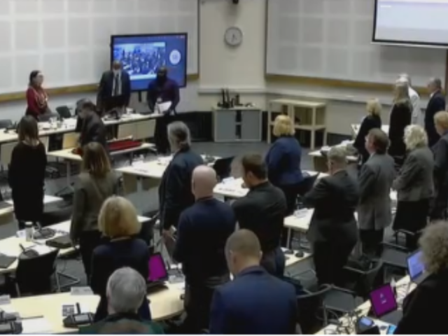 Image of councillors in the council chamber before the start of the budget meeting