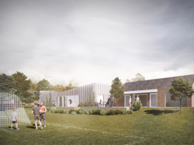 Artist interpretation of new Knoll Park youth centre.