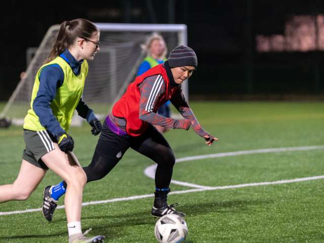 Picture of footballers on a 3G pitch