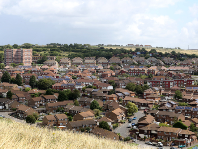 Photograph of a view looking over homes in Whitehawk, Brighton