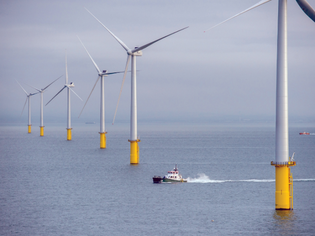 Picture of the Rampion wind turbines