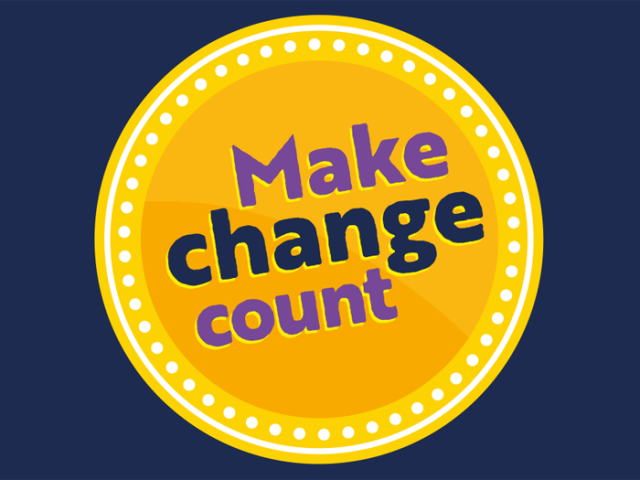 Make Change Count fundraising campaign graphic