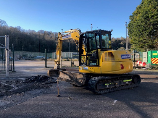 Picture of a bulldozer at Withdean Sports Complex