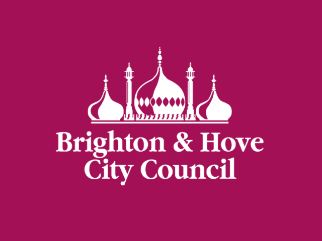 Brighton & Hove City Council logo on purple background