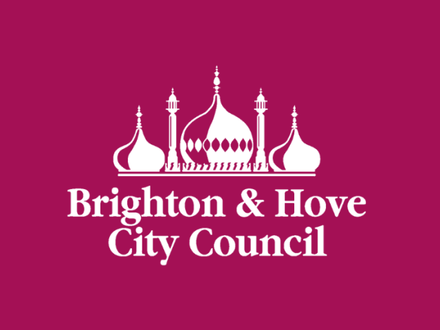 Brighton & Hove City Council logo on purple background