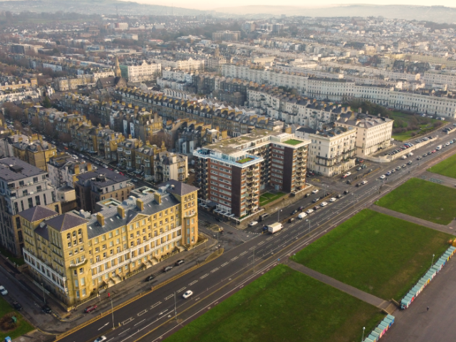 A picture of Brighton & Hove from above