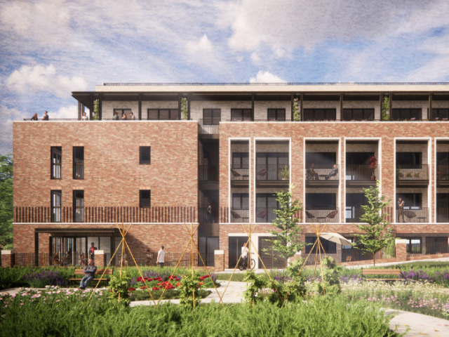 Architect's illustration of the planned supported living development at the Knoll House site in Hove