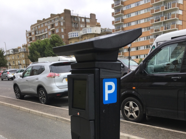 new pay and display machine on Grand Avenue in Hove.