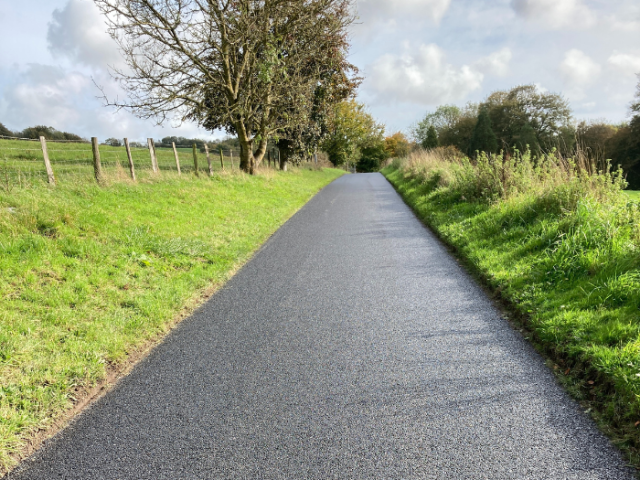 Resurfaced Stanmer Park access road