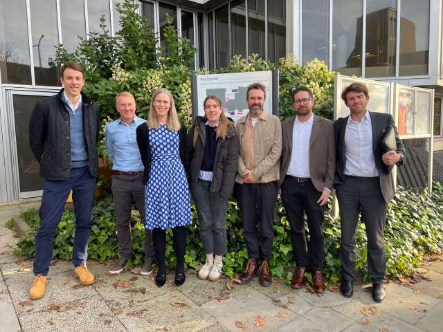 National Wealth Fund representatives with Net Zero council officers pictured outside of Hove Town Hall. 