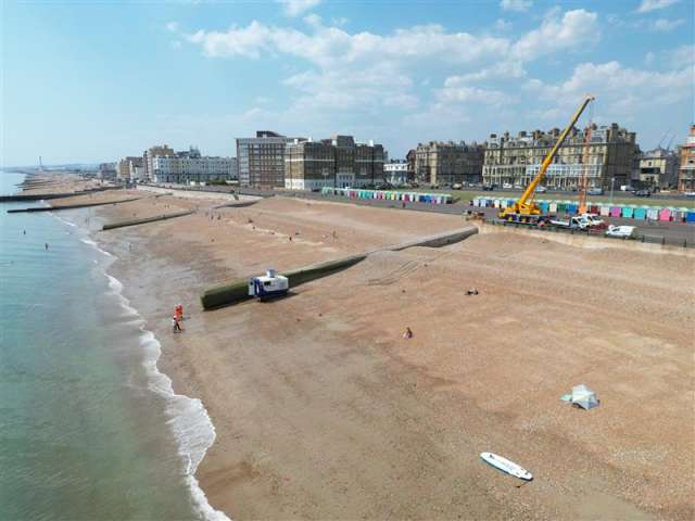 Sea defence and coast protection scheme on the Kings Esplanade in Hove