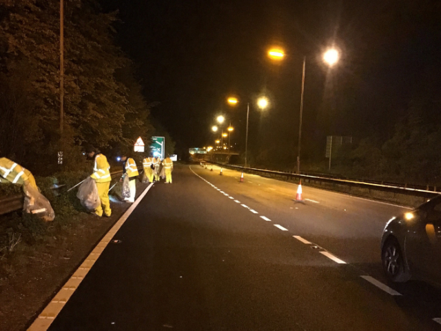 Council staff clean up A27