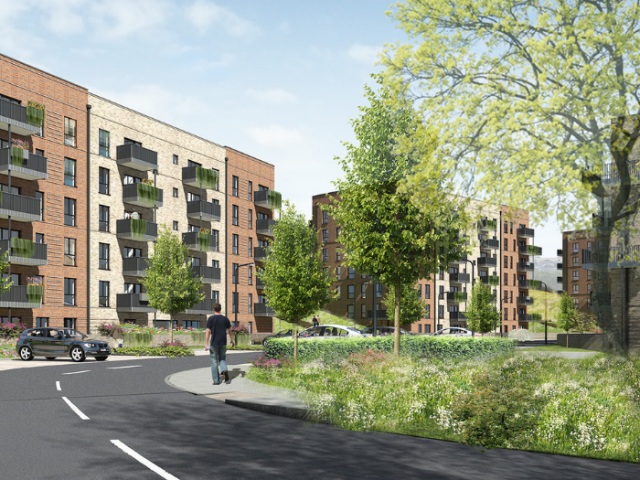 Architect's image of the planned Homes for Brighton & Hove development in Coldean