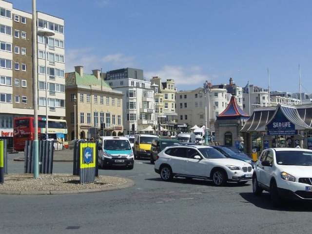 traffic at the Palace Pier roundabout 