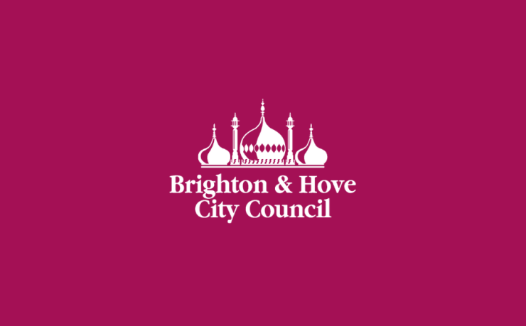 Brighton & Hove City Council logo on purple background