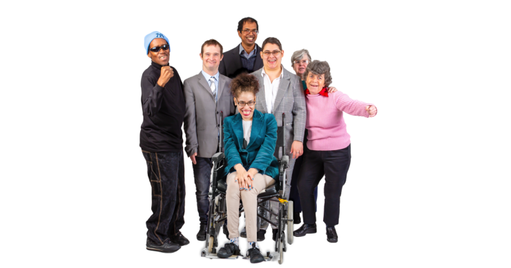 Group of 7 people with various learning disabilities.