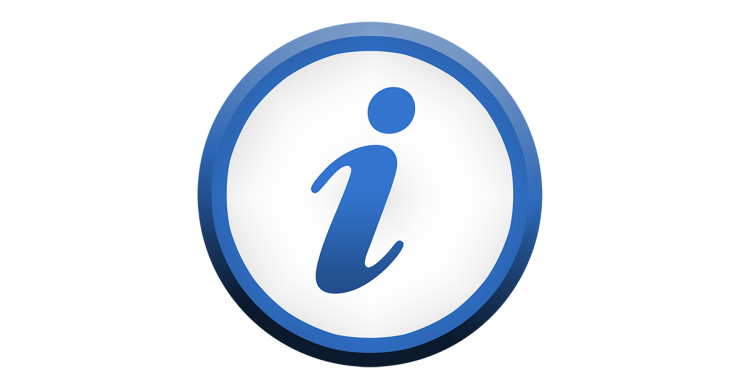 Blue information symbol